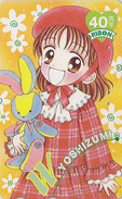 Télécarte JAPON / 110-011 - MANGA - RIBON  By WATARU YOSHIZUMI / Fille & Lapin - ANIME JAPAN Phonecard / Rabbit - 9038 - Comics