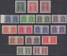 India Porto Postage Due, Dienstmarken Lot, Mixed Mint Never Hinged With Gum Or Without Gum - Francobolli Di Servizio