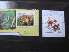 RARE CANADA 2+1.05+1.03 CENTS DANAUS+FOX+ CHRITMAS NOEL 2012 TRAVEL  STAMP TIMBRE - Luftpost-Express