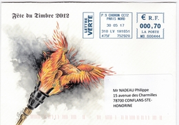 Fête Du Timbre 2012 EMA Sur Courrier Envoyé Par La Fédération Française De Philatélie - Sonstige & Ohne Zuordnung