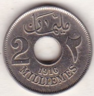 Egypte. 2 Millièmes AH 1335 – 1916 H. Sultan Hussein Kamil .KM# 314 - Egitto