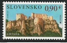 ESLOVAQUIA/ SLOVAKIA/ SLOWAKIEN -EUROPA-CEPT 2017.-TEMA:"CASTILLOS -CASTLES -SCHLÖSSER".- SERIE De 1 V. Tipo A - 2017