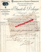 23 -BOURGANEUF - FACTURE USINE DE RIGOUR- MANUFACTURE PAPIER EMBALLAGE- ANATOLE DELAGE -PAPIERS PAILLE- PAPETERIE- 1902 - Artigianato