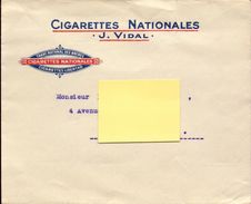 Tabac, Envelope Cigarettes Nationales J. Vidal   (bon Etat) - Documenti