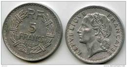 France 5 Francs 1947 9 Ouvert GAD 766a KM 888b.1 - 5 Francs