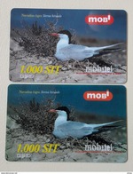 SLOVENIA Bird, Common Tern Navadna Cigra  Light & Dark Prepaid Phonecards 31.1.2001 - Uccelli Canterini Ed Arboricoli