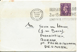 Great Britain Cover Sent To Denmark London 14-3-1949 British Industries Fair 1949 Single Franked - Non Classés