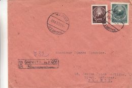 Roumanie -  Lettre Recom De 1950 - Oblit Bucaresti Grivita - Exp Vers Givet En France - - Lettres & Documents