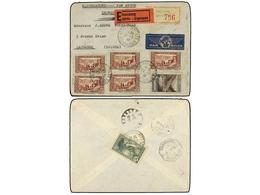 ANDORRA: ANDORRA FRANCESA. Yv.65, 78, 88 (5). 1942. ANDORRA A LAUSANNE (Suiza). 50 Cts. Verde, 1 F. 30 Marron Y 3 Fr. Ca - Andere & Zonder Classificatie