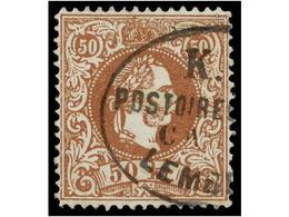 ° AUSTRIA. Mi.41I. 1867. 50 Kr. Brown, Fine Used. Michel.150€. - Otros & Sin Clasificación