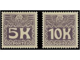 * AUSTRIA. Mi.T-45/46. 1911. Postage Due. Complete Set, Hinged. Michel.400€. - Altri & Non Classificati