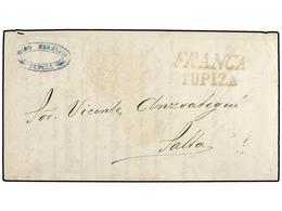 BOLIVIA. 1879 (16 Octubre). TUPIZA A SALTA (Argentina). Marca FRANCA/TUPIZA Uso Provisional Por Falta De Sellos. Circula - Otros & Sin Clasificación