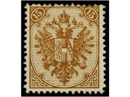 ° BOSNIA-HERZEGOVINA. Fe.7IA. 1879. 15 Kr. Brown, Tipe I. Fresh. Cat. 330€. - Andere & Zonder Classificatie