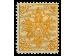 * BOSNIA-HERZEGOVINA. Fe.19. 1900-01. 40 Heller Yellow. Fresh And Fine. Cat. 230€. - Autres & Non Classés