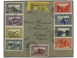 BOSNIA-HERZEGOVINA. Mi.29A/34A, 36A, 38A, 40A, 41A. 1907. SARAJEVO To BELGIUM. Very Nice Franking, Arrival On Back. - Other & Unclassified