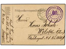 BOSNIA-HERZEGOVINA. 1916. MILITARY CARD. SARAJEVO To WELS. FESTUNGSARTILLERIE-RESERVEBATALLON Nº 2. - Other & Unclassified