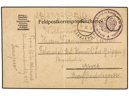 BOSNIA-HERZEGOVINA. 1916. MILITARY CARD. SARAJEVO To GRAND. KOMMANDIEREND GENERAL IN BOSNIEN UND DER HERCEGOVINA. - Other & Unclassified