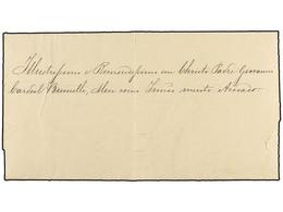 BRASIL. 1853 (June 11). Entire Letter Written From Rio De Janeiro Addressed To ´Cardeal Giovanni Brunelli´ With Letter S - Autres & Non Classés