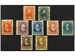 (*) BRASIL. Sc.61, 65, 68/72, 74/75. 1876-79. Conjunto De Sellos En Nuevo, Colores Frescos, Sin Goma. Scott.465$. - Autres & Non Classés