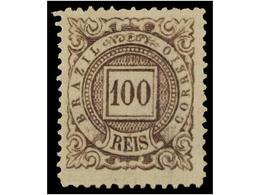 (*) BRASIL. Sc.92. 1885. 100 Reis Lila. Color Fuerte, Sin Goma. Scott.125$. - Otros & Sin Clasificación