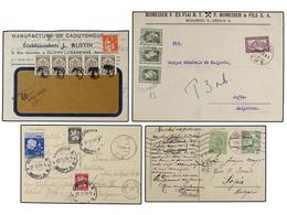 BULGARIA. 1912-39. Conjunto De 6 Cartas O Tarjetas Circuladas Desde Diversos Países Tasadas A La Llegada Con Sellos De B - Altri & Non Classificati