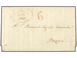 COLOMBIA. 1842 (3 Diciembre). BUGA A BOGOTA. Marca REP. DE/BUGA/DEBE En Rojo. RARA. - Autres & Non Classés