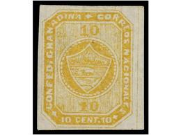 (*) COLOMBIA. Yv.8. 1860. 10 Ctvo. Amarillo. MAGNÍFICO EJEMPLAR. Yvert.110€. - Autres & Non Classés