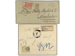 COLOMBIA. 1904. 2 Cartas Con Franqueo De 5 Ctvos. Y 1+1+1+1 Ctvo. +R. 10 Ctvos. - Autres & Non Classés