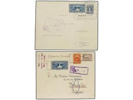 COLOMBIA. 1920-25. 2 Enteros Postales De 3 Ctvos. Con Franqueos Adicionales De Sello De Certificados De 10 Ctvos.  Circu - Other & Unclassified