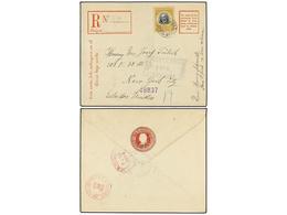 COSTA RICA. Sc.62. 1908. S. JOSÉ A USA. Entrero Postal De Certificados De 20 Cts. Rojo Con Franqueo Adicional De 5 Cts., - Other & Unclassified