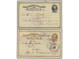 COSTA RICA. 1910-29. Cuatro Enteros Postales 2 Cts. Azul, 4 Cts. Bistre, 5 Cts. Azul Y 10 Cts. Rojo. - Otros & Sin Clasificación