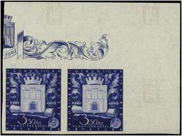 ** CROACIA. Mi.97U (2). 1943. 3,50 Kr. Blue IMPERFORATE. - Altri & Non Classificati