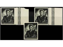 ** CROACIA. Mi.161 Var (3). 1944. 12,5 K. + 287,5 K. Black. 3 PERFORATION VARIETIES. - Other & Unclassified