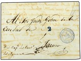 CUBA. 1849. FRONTAL (con Una Solapa Posterior). S. ISIDRO DEL AGUACATE A JARUCO. Fechador S.Y.D. AGUACATE/ISLA DE CUBA E - Altri & Non Classificati