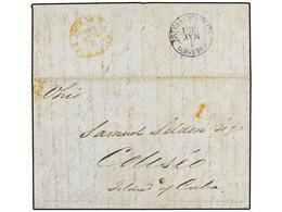 CUBA. 1851. NAPOLES (Italia) A COLISEO (Cuba). Enviada Privadamente Con La Indicacion Manuscrita ´Ohio´. Marca EMPRESA/N - Altri & Non Classificati