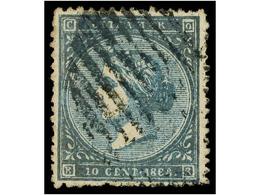 ° CUBA. Ant.13F. 10 Cts. Azul Oscuro. FALSO POSTAL. MAGNIFICO Y RARO. - Autres & Non Classés