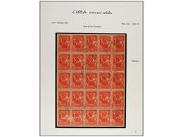 */° CUBA. 1947-50. Paginas De Album Con Pequeñas Variedades De Impresion (ver Web). Ex. I. PRATS. - Autres & Non Classés