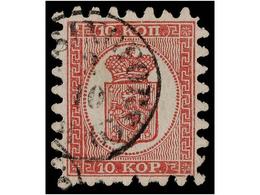 ° FINLANDIA. Mi.4B. 1860. 10 K. Carmine-rose. Fine. Michel.200€. - Andere & Zonder Classificatie