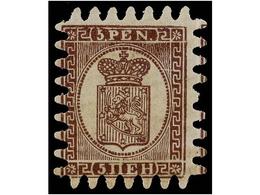 ** FINLANDIA. Mi.5Cx. 1866. 5 P. Brown-lilac. Orginal Gum, Never Hinged. Very Fresh Colour. LUXE. - Andere & Zonder Classificatie