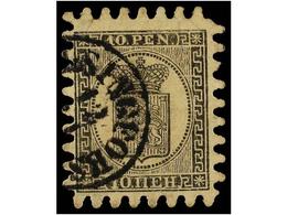 ° FINLANDIA. Mi.7Bx. 1866. 10 P. Black On Salmon. Minor Tear At The Top Margin. Very Nice Presence. Michel.550€. - Andere & Zonder Classificatie