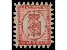 * FINLANDIA. Mi.9Bx. 1866. 40 P. Carmine-rose. Original Gum, Fresh Colour. Slight Short Perforation. VERY FINE. Michel.8 - Altri & Non Classificati