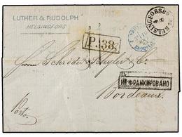 FINLANDIA. 1868. HELSINGFORS To FRANCE. With P.38 Echange Mark And Taxed ´11´. - Altri & Non Classificati