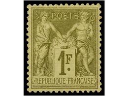 * FRANCIA. Yv.82. 1872-78. 1 FR. Olive, Very Well Centered. Yvert.225€. - Autres & Non Classés