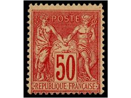 * FRANCIA. Yv.98. 1884-90. 50 Cts. Rose, Fresh Colour. Yvert.275€. - Autres & Non Classés