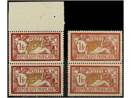 ** FRANCIA. Yv.121(4). 1900. 1 Fr. Carmine. 4 Stamps, Very Well Centered. LUXE. Yvert.+440€. - Autres & Non Classés