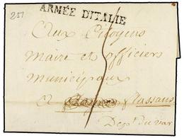 FRANCIA. 1792 (4 Floreal). NICE A PLASSANS. Marca ARMÉE D´ITALIE. - Autres & Non Classés