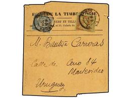 FRANCIA. Yv.90, 96. (1890 CA.). Envuelta De La Revista ECHOS DE LA TIMBROLOGIE Circulada A URUGUAY Con 15 Cts. Azul Y 20 - Autres & Non Classés