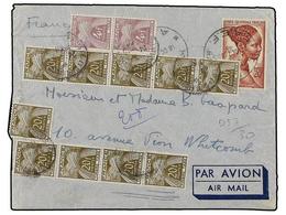 AFRICA ECUATORIAL FRANCESA. 1950. KANGO A FRANCIA. 20 Fr. Tasada A La Llegada Con Sellos Franceses De 4 Fr. (2) Y 20 Fr. - Otros & Sin Clasificación