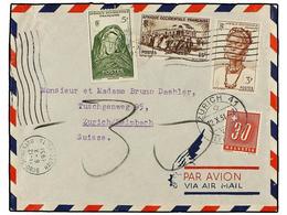 AFRICA OCCIDENTAL FRANCESA. 1951. BOBO-DIOULASSO A SUIZA. 3 Fr., 5 Fr. Y 15 Fr. Tasado A La Llegada Con Sello Suizo De 3 - Other & Unclassified