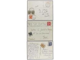 ARGELIA. 1950-69. Conjunto De 5 Cartas O Tarjetas, Tasadas A La Llegada Con Sellos De Argelia. - Altri & Non Classificati